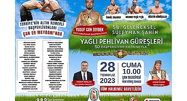 50 BAŞ PEHLİVANLA BÖLGENİN EN BÜYÜK GÜREŞİ BU YIL ÇAN'DA YAPILACAK