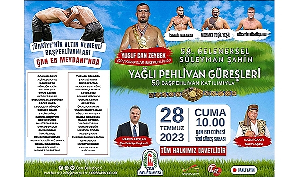 50 BAŞ PEHLİVANLA BÖLGENİN EN BÜYÜK GÜREŞİ BU YIL ÇAN'DA YAPILACAK