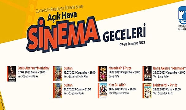 AÇIK HAVA SİNEMA GECELERİ BAŞLIYOR