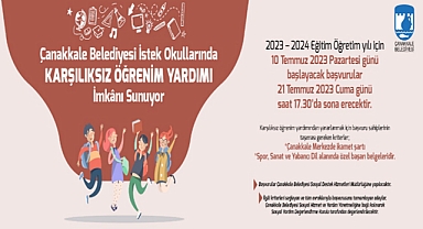 Çanakkale Belediyesi İstek Okullarında Karşılıksız Öğrenim Yardımı İmkânı Sunuyor