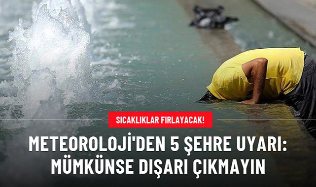 Meteoroloji'den Çanakkale ile 5 Şehre Uyarı ''Mümkünse Dışarı Çıkmayın''