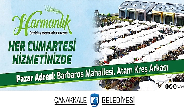 HARMANLIK ÜRETİCİ VE KOOPERATİFLER PAZARI HER CUMARTESİ HİZMETİNİZDE