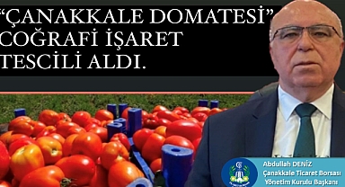 ÇANAKKALE TİCARET BORSASI, MEŞHUR ÇANAKKALE DOMATESİNE COĞRAFİ İŞARET TESCİLİ ALDI.