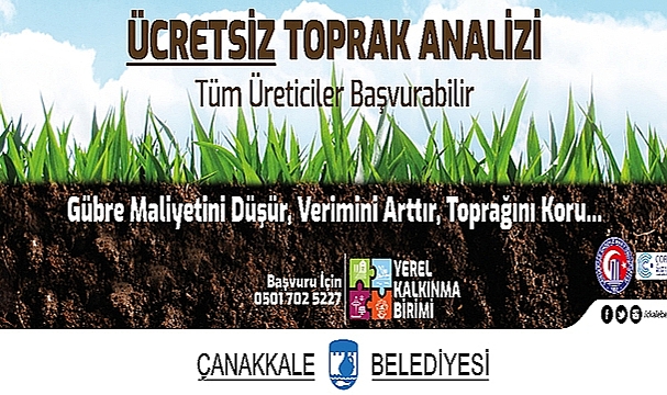 ÜCRETSİZ TOPRAK ANALİZİ BAŞVURULARI DEVAM EDİYOR