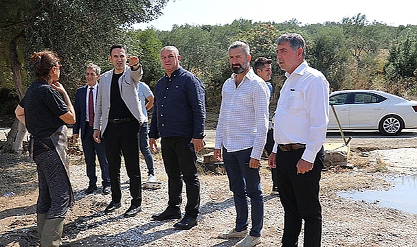 AK PARTİ SEL FELAKETİNİN YAŞANDIĞI GEYİKLİ'Yİ ZİYARET ETTİ