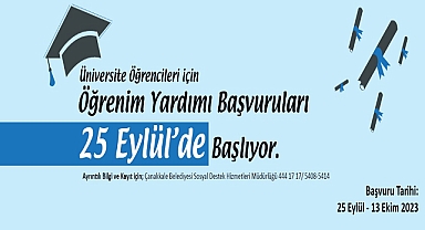 Öğrenim yardımı başvuruları başlıyor