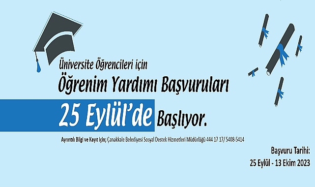 Öğrenim yardımı başvuruları başlıyor