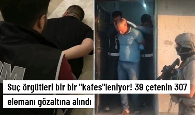Çanakkale dahil 31 ildeki 39 suç örgütüne yönelik düzenlenen "Kafes Operasyonu"nda 307 kişi gözaltında