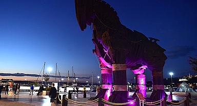 MEME KANSERİ FARKINDALIK AYINDA, TRUVA ATI PEMBE RENGE BÜRÜNDÜ