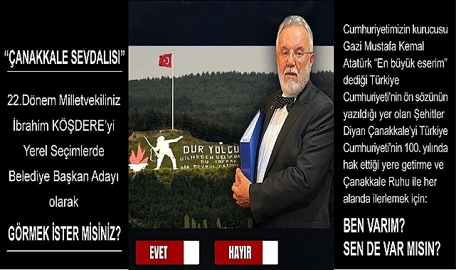 Köşdere Çanakkale'de Anket Çalışmalarına Başladı