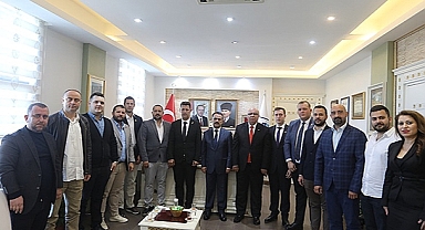 TOBB ÇANAKKALE GENÇ GİRİŞİMCİLER KURULU YENİ YÖNETİMİNDEN VALİ AKTAŞ'A ZİYARET