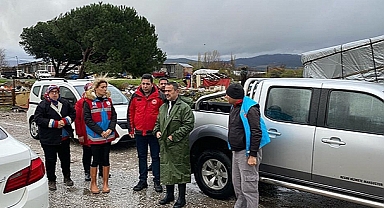 VALİ AKTAŞ, TAŞKIN OLAN YERLERDE İNCELEMELER YAPTI