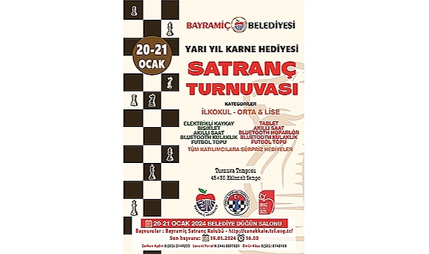 BAYRAMİÇ BELEDİYESİ'NDEN ÖĞRENCİLER İÇİN SATRANÇ TURNUVASI