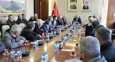 Çan Muhtarları Turan'ı, ziyaret etti