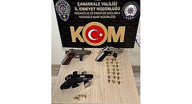 ÇANAKKALE'DE ÇOK SAYIDA SİLAH ELE GEÇİRİLDİ!