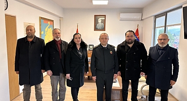 Çanakkale İnternet Gazetecilerinden Jandarma Komutanlığına Ziyaret