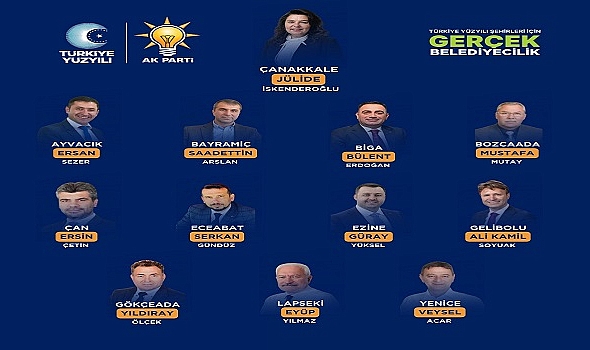 AK PARTİ  ADAY TANITIM TOPLANTISI’NDA ÇANAKKALE BELEDİYE BAŞKAN ADAYLARINI İLAN ETTİ