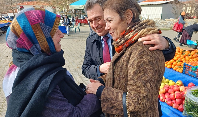 AK Partili Ölçek 'ten Gökçeada' da pazar esnafı turu