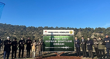 EZİNE'DE DEPREM ŞEHİTLERİ ORMANI KURULDU