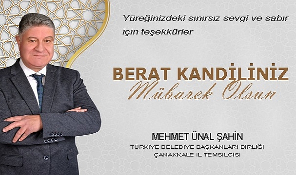 M. Ünal Şahin'in Beraat Kandili Mesajı