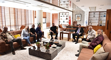 Gazetecilerden Başkan Erkek’e ziyaret