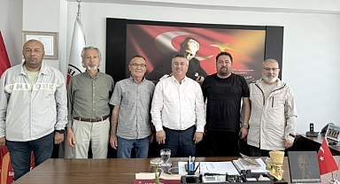 İnternet Gazetecileri Mesut Bayram'ı Ziyaret etti