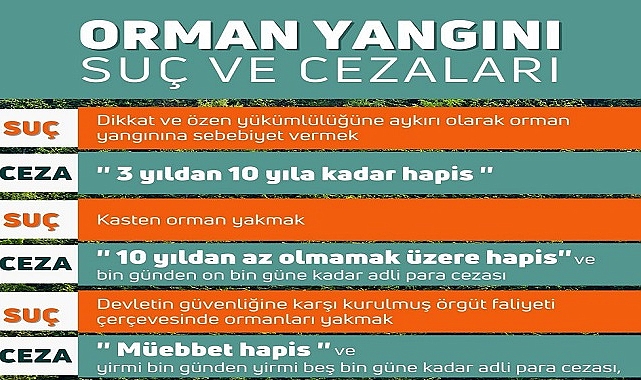 "Orman Yangını Suç ve Cezaları"