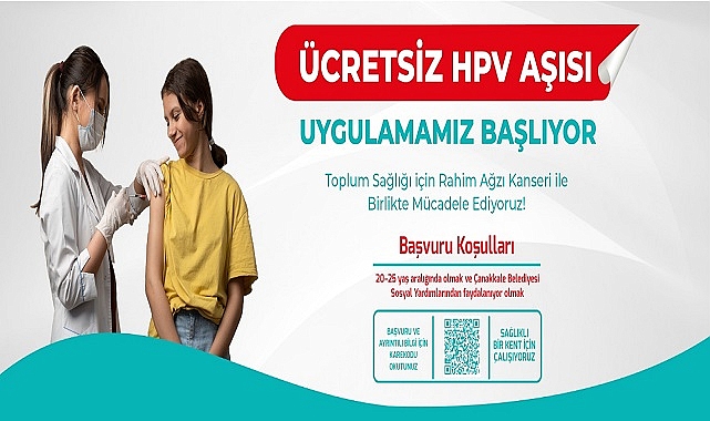 Çanakkale Belediyesinden Sağlık İçin Büyük Hizmet ''Ücretsiz HPV Aşı Uygulaması Başlıyor''