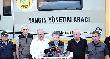 Bakan Yumakli, Eceabat Yangını Elektrik Direğinin patlası Sonucu Çıkmış