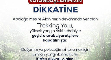 Biga'da Trekking Yolu ziyaretçilere kapatıldı