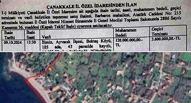 Ayvacık Sivrice Koyundaki Arazi Neden Satılıyor?