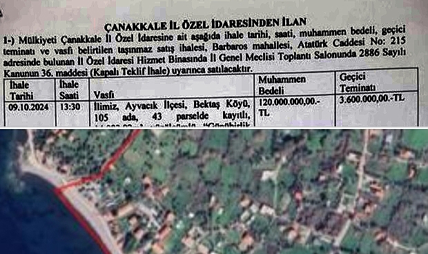 Ayvacık Sivrice Koyundaki Arazi Neden Satılıyor?