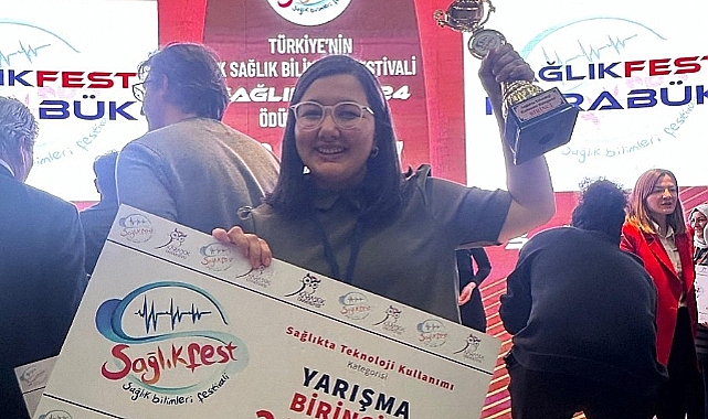 ÇOMÜ' lü Rüveyda Ölmez Yalazı, SağlıkFest 2024’te Türkiye 1.’si oldu.
