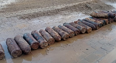 Gelibolu'da tarihin izleri 50 top mermisi bulundu