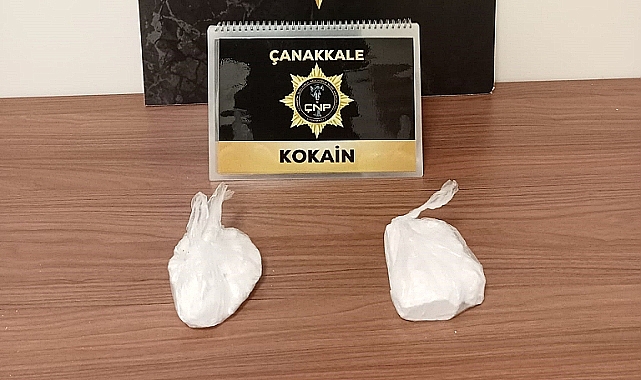 Çanakkale'de Piyasa değeri 2 milyon TL olan kokain ele geçirildi