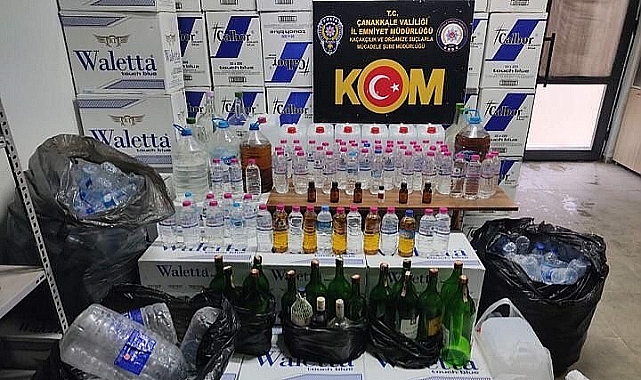 Çanakkale'de yılbaşı öncesi kaçak Alkol operasyonu
