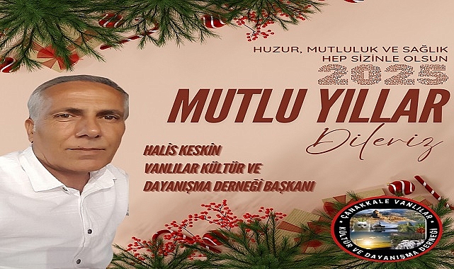 Çanakkale Vanlılar Kültür ve Dayanışma Derneği'nden Yeni Yıl Mesajı