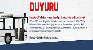 Berat Kandili'nde Eski ve Yeni Mezarlığa Ücretsiz Seferler Gerçekleşecek
