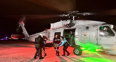 Gökçeada'dan askeri helikopterle hasta sevki yapıldı