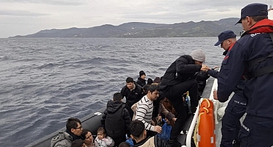 Ayvacık' da 41 kaçak göçmen yakalandı!