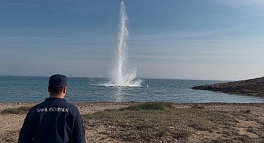 Bozcaada'da Deniz Mayını İmha Edildi