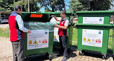 Çan İlçesine 27 adet Zirai Ambalaj Atığı Toplama Konteyneri Yerleştirildi