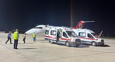 Çanakkale Havalimanı’ndan Bingöl ve Batman’a ambulans uçakla hasta nakli