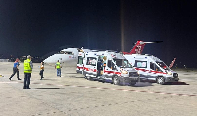 Çanakkale Havalimanı’ndan Bingöl ve Batman’a ambulans uçakla hasta nakli