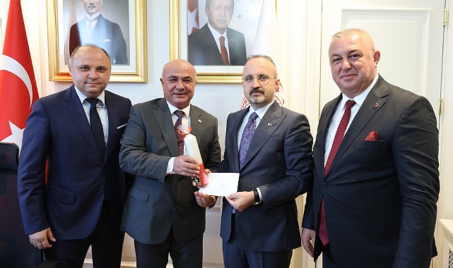 Bülent Turan, Çanakkale Yağlı Güreş Birliği'ni Ağırladı