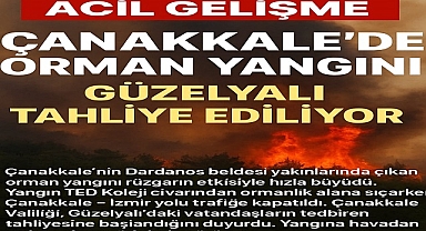 Çanakkale'de Orman Yangını, Güzelyalı'da Tahliye Başladı !