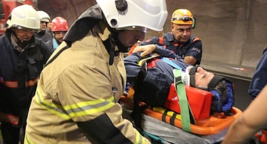 Ayvacık İlçesinde 4 Bin Metrelik Troya Tüneli'nde Acil Durum Tatbikatı