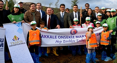 Çanakkale’de 20 Bin Fidan Toprakla Buluştu