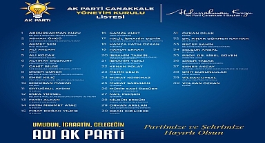 AK Parti Çanakkale, İl Başkanı Kuzu, Genç ve Tecrübeli Yönetimini Belirledi
