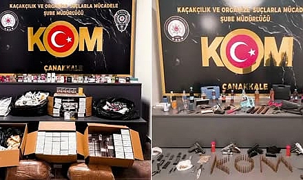 Çanakkale’de Kaçakçılığa Büyük Darbe: Silah, Mühimmat ve 1,5 Milyon Bandrolsüz Makaron Ele Geçirildi